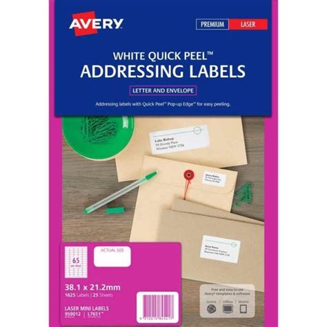 Cos Avery Quick Peel Labels 65 Per Sheet Throughout Label Template 65