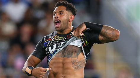 Latrell mitchell 3 goals) new zealand māori all stars 14 (dane gagai 2, esan marsters tries; NRL 2020, Indigenous v Maoris All Star game, Josh Addo ...