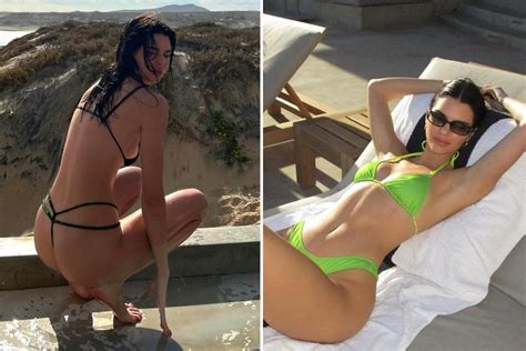 Kendall Jenner Wears Teeny Tiny Thong Bikini In New Beach Pics See