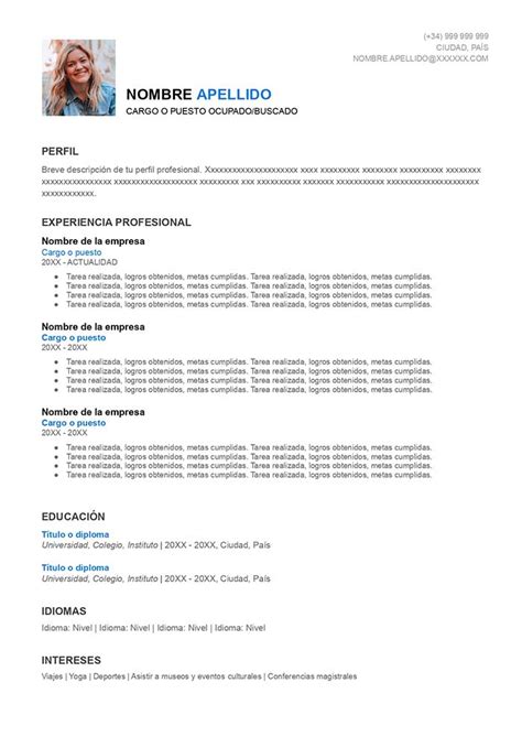 On the website you will find samples as well as cv templates and models that can be downloaded free of charge. Template de CV para Google Docs - Descarga Gratis
