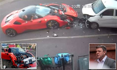 Ferrari Driver Who Smashed £500k Supercar Head On Into Row Of Five