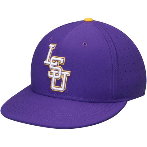 Mens Nike Purple Lsu Tigers Baseball True Performance Fitted Hat