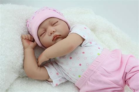 55 cm silicone bebês reborn bonecas olhos fechados lifelike r 560 00 em mercado livre