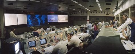 Johnson Space Centers Mission Control Center During The Landing Phase