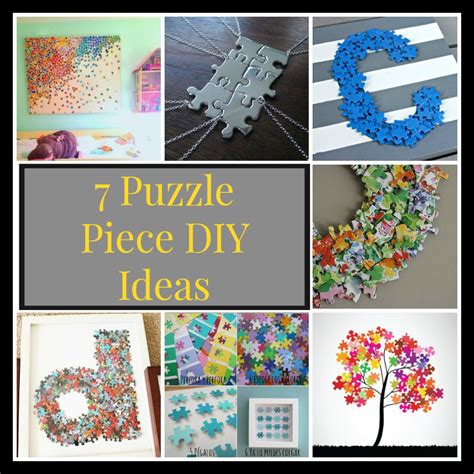 7 Puzzle Piece Diy Ideas Diy For Life Puzzle Crafts Puzzle Piece