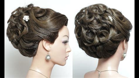 Elegant Bridal Prom Updo Wedding Hairstyle For Long Hair