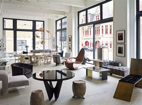 Smoky rock crystal chandelier with hammered brass detail. Modern Magazine Three New York Galleries Find New Spaces ...