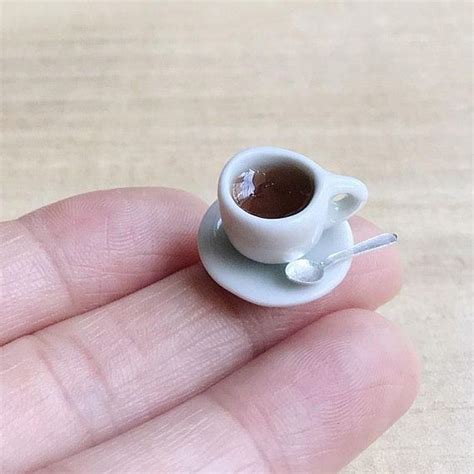 2 sets miniature coffee cup miniature ceramic coffee cup with spoon miniature coffee dollhouse