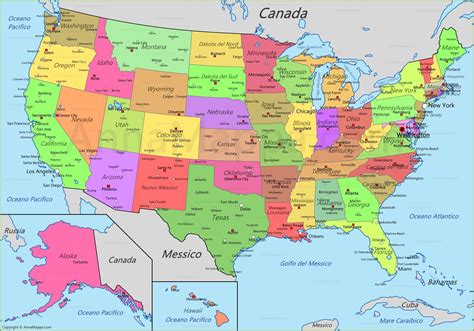 Mappa Stati Uniti Cartina Usa