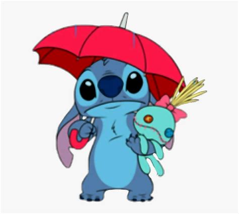 Stitch Holding An Umbrella Clipart Png Download Stitch Holding An