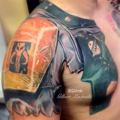 Boba Fett Star Wars Color Tattoo Tattoos Inked Armor Chest