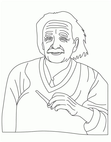 Printable Albert Einstein Coloring Page Clip Art Library The