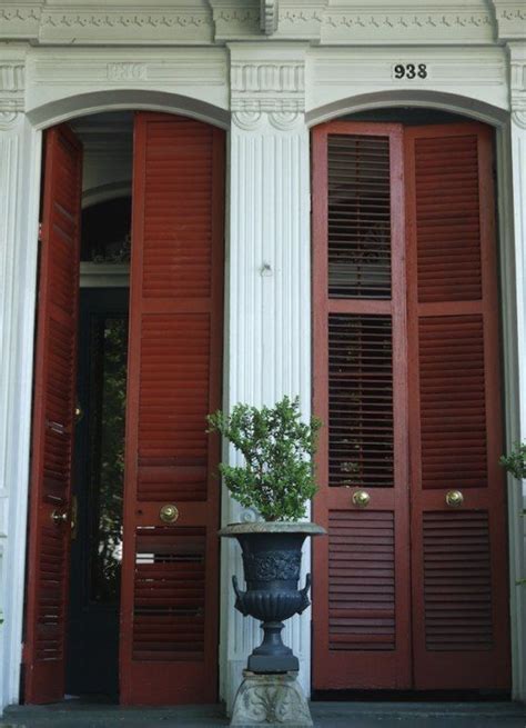 Shutters Love The Copper Undertone To This Red Architecture Outdoor