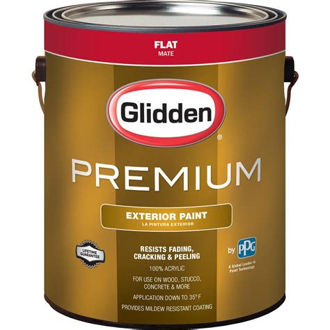 Glidden Premium 1 Gal Flat Latex Exterior Paint Gl6113 01 The Home Depot