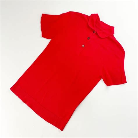 イッセイミヤケハート ニットポロシャツ 半袖 レッド サイズ2ac883 お手軽価格で贈りやすい 380割引 Swimmainjp