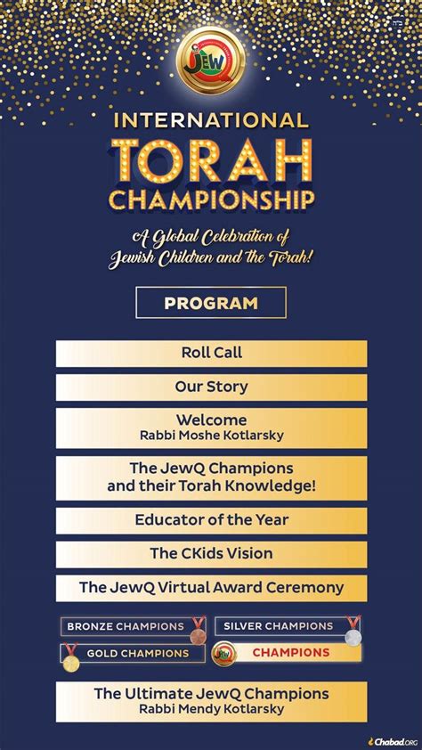 Jewq International Torah Championship 5780 Ckids Videos Jewish Kids
