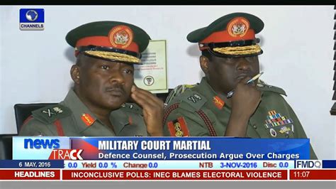 Military Court Martial Defence Counsel Prosecution Argue Over Charges