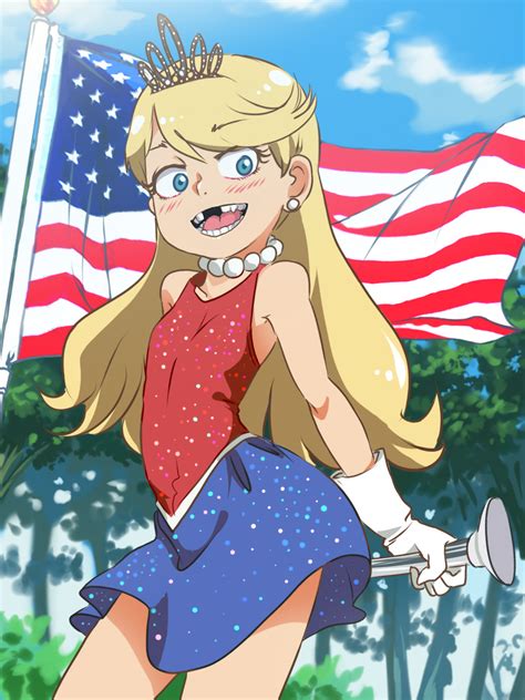 jcm2 lola loud the loud house highres 1girl 4th of july bare shoulders blonde hair blue