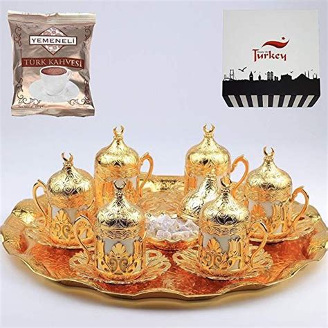 Traditional Turkish Coffee Set Oriental Coffee Set Arabian Coffee Set