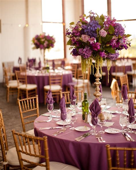 Sophisticated Purple Wedding Table Decorations Top Dreamer