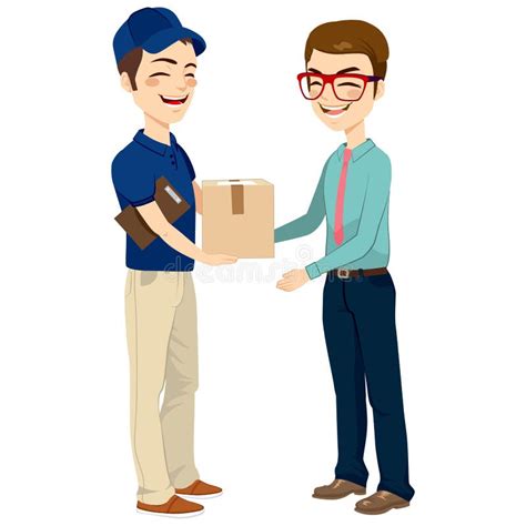 Businessman Receiving Mail Package Stock Vector Image 53631251