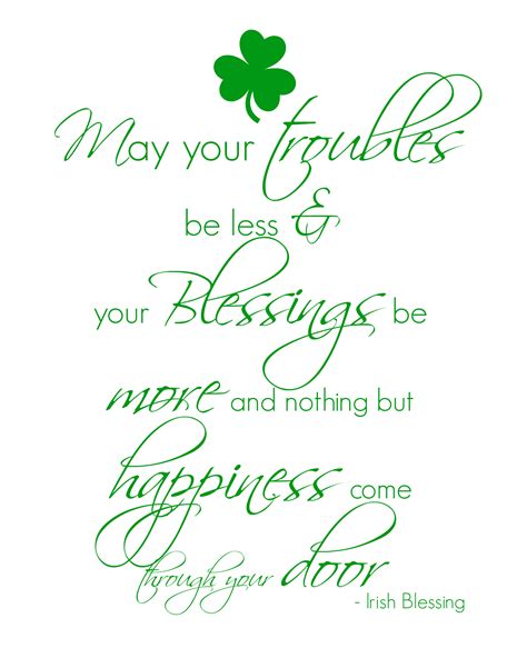 Irish Blessing Printable Hashtagblessed