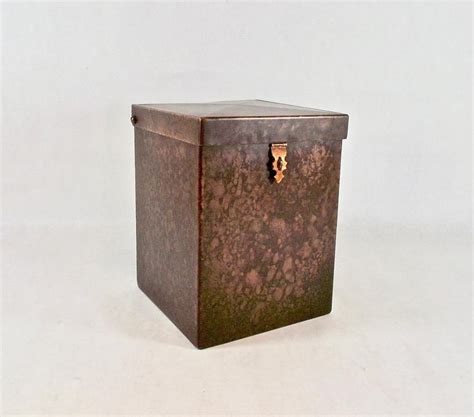 Hand Made Copper Box Patinated Copper Box Rustic Copper Box Etsy