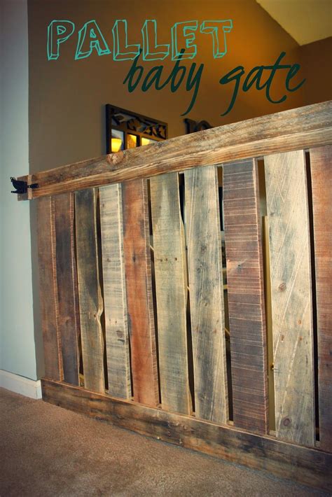 This retractable gate easily spans up to 71 inches wide with a 41 inches tall. Pallet Baby Gate! | Hank and Honey Blog | Pinterest | Baby ...