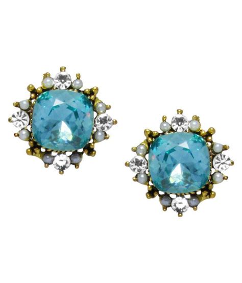Jewelz Blue Stud Earrings Buy Jewelz Blue Stud Earrings Online At