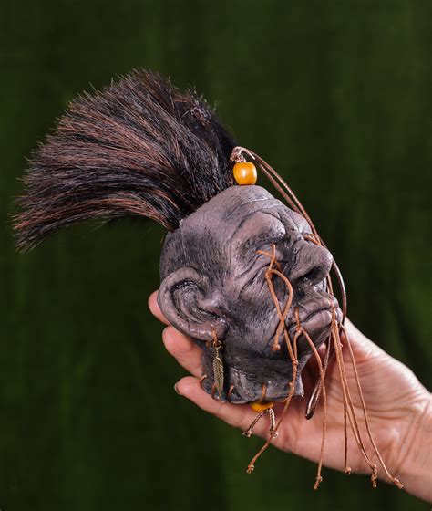 3 Trinket Jamaican Shrunken Head Tsantsa Tzantza Ritual Etsy