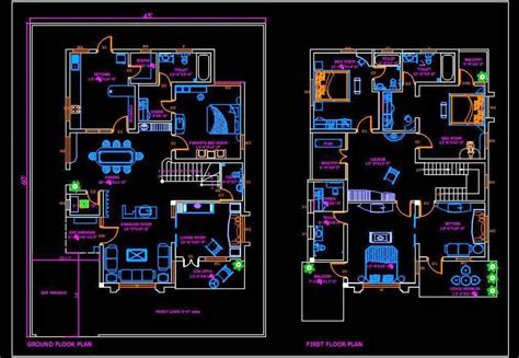 Autocad House Drawings Samples Dwg House Decor Concept Ideas