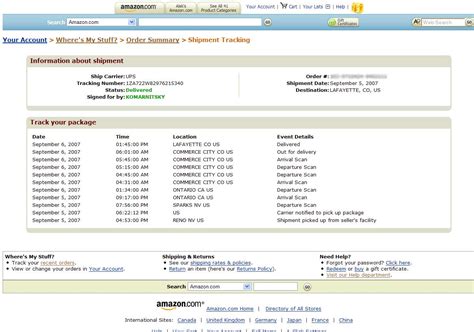 You can find tracking information in your order details. Canon 40D Amazon Shipping Saga