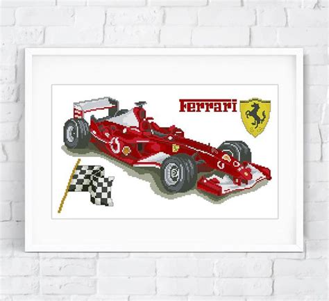 Stitch cross zum kleinen preis hier bestellen. Ferrari red sport car modern cross stitch pattern race car ...