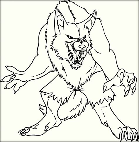 Werewolf Coloring Pages Printable At Getdrawings Free Download