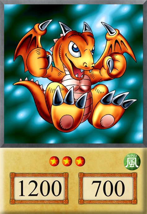 Yu Gi Oh Anime Card Baby Dragon By Jtx1213 On Deviantart