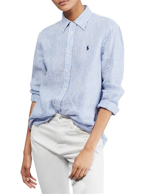 Polo Ralph Lauren Relaxed Striped Linen Shirt In Blue For Men Lyst