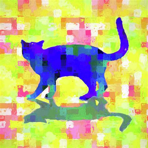 Cubist Cat Digital Art By Susan Lafleur Fine Art America