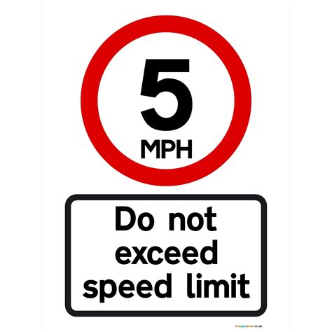 5 Mph Do Not Exceed Speed Limit Sign Speed Limit Signs Speed Limit
