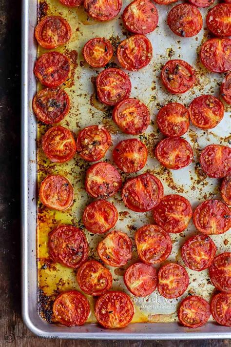 Quick Oven Roasted Tomatoes Recipe The Mediterranean Dish