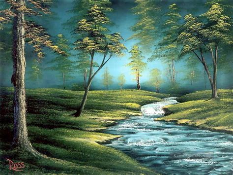 Sprudelnder Bach Bob Ross Freihändig Landschaften Gemälde Mit öl Zu