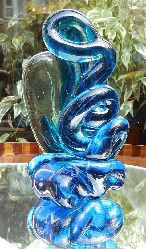 Art Glass A Maltese Mdina Large Glass Sculpture Circa 1960 S 70 S Michael Harris Design