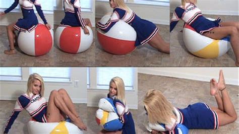 Cheerleader Haley Beach Ball Deflate Rm Straitjacket Tickling