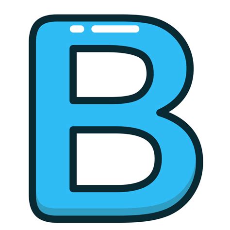 B Blue Letter Alphabet Letters Icon Free Download