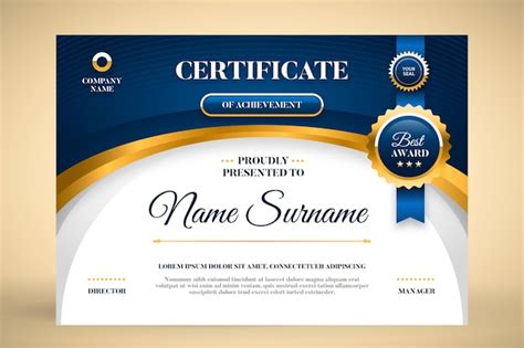 Free Vector Flat Certificate Template