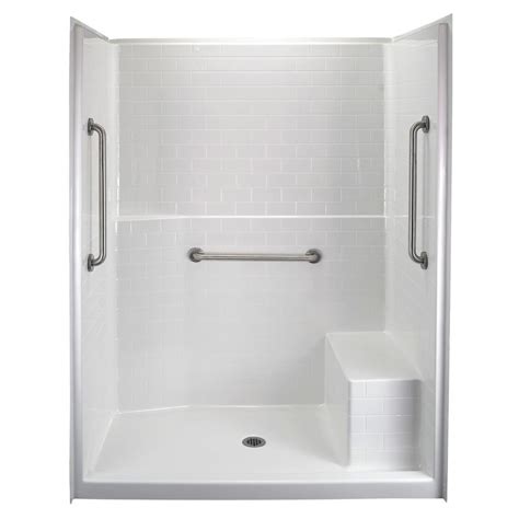 Ella Classic 60 In X 35 In X 81 In 1 Piece Subway Tile Shower Stall