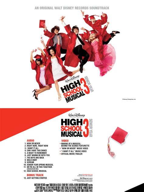 High School Musical 3 The Senior Year Soundtrack Digital Booklet
