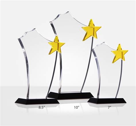 Crystal Awards Award Plaque Recognition Awards Star Awards Gold