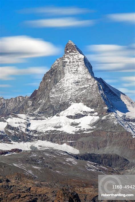 Matterhorn 4478m Zermatt Valais Swiss Stock Photo
