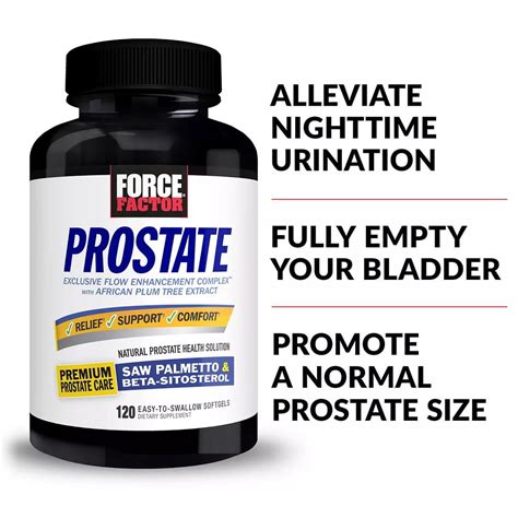 Force Factor Prostate Support Supplement 120 Ct