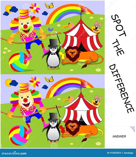 Spot Difference Answer Stock Illustrations 234 Spot Difference Answer
